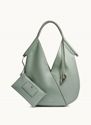 Donna Karan Baldwin Large Shoulder Bag Green | NZ_DK34473