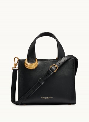 Donna Karan Hewlett Crossbody Bag Black / Gold | NZ_DK92903