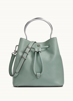 Donna Karan Lawrence Bucket Satchel Green | NZ_DK67082