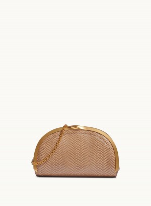 Donna Karan Lawrence Clutch Satchel Gold | NZ_DK32536