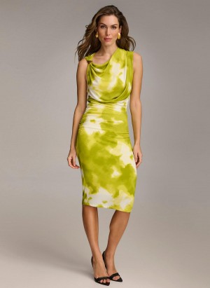 Donna Karan Print cowl Neck Dress Multicolor | NZ_DK50820