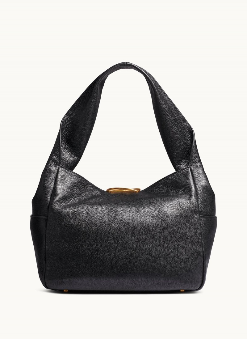 Donna Karan Amagansett Shoulder Bag Black | NZ_DK35795