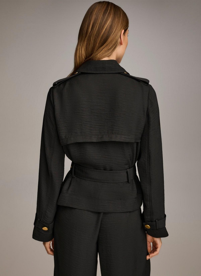 Donna Karan Double Breasted Blazer Jacket Black | NZ_DK60026