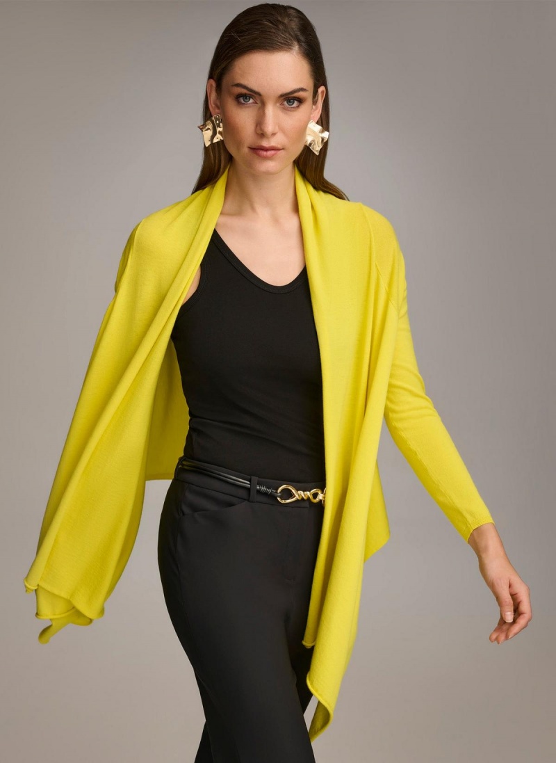 Donna Karan Drape Cardigan Sweaters and Tops Multicolor | NZ_DK45112