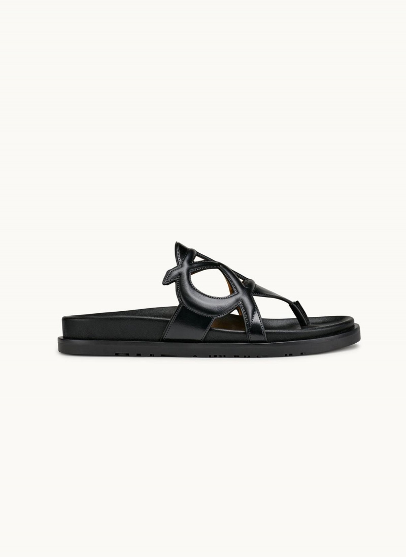 Donna Karan Hatsy Flat Sandals Black | NZ_DK45801