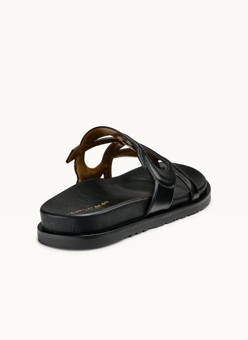 Donna Karan Hatsy Flat Sandals Black | NZ_DK45801