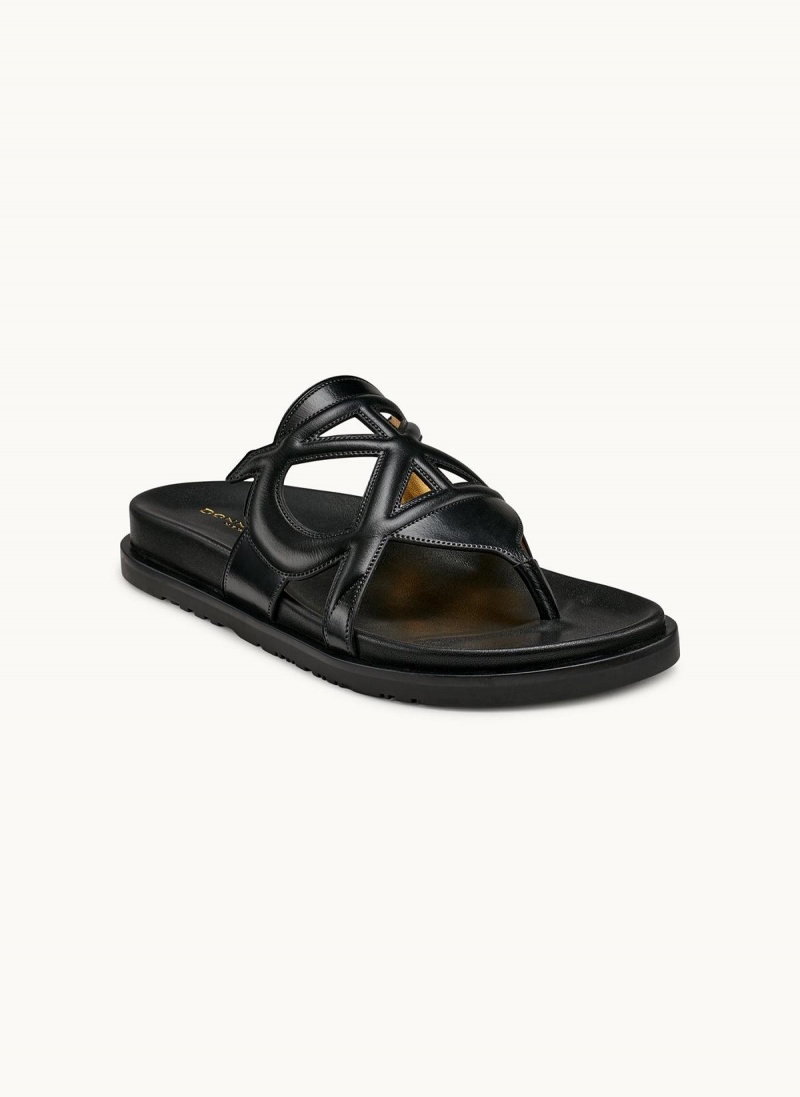 Donna Karan Hatsy Flat Sandals Black | NZ_DK45801