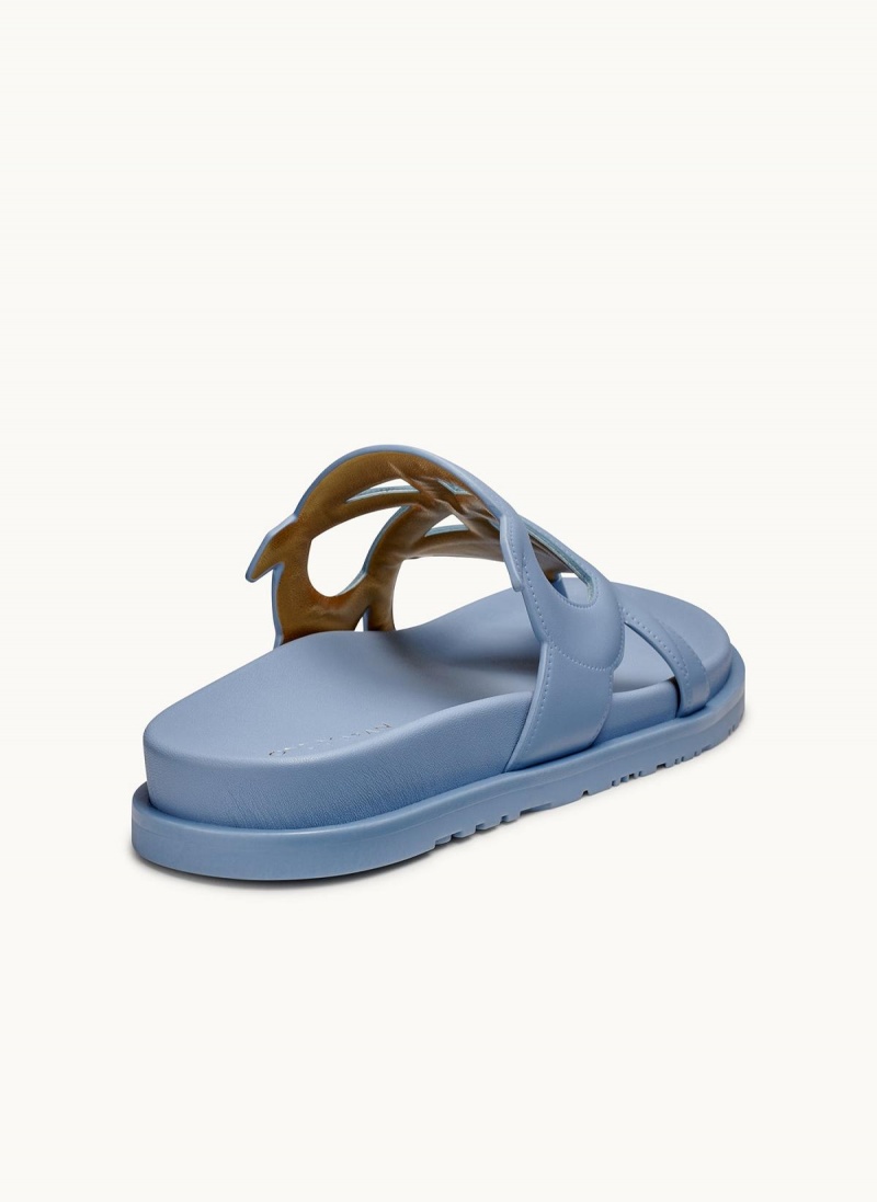 Donna Karan Hatsy Flat Sandals Blue | NZ_DK65777