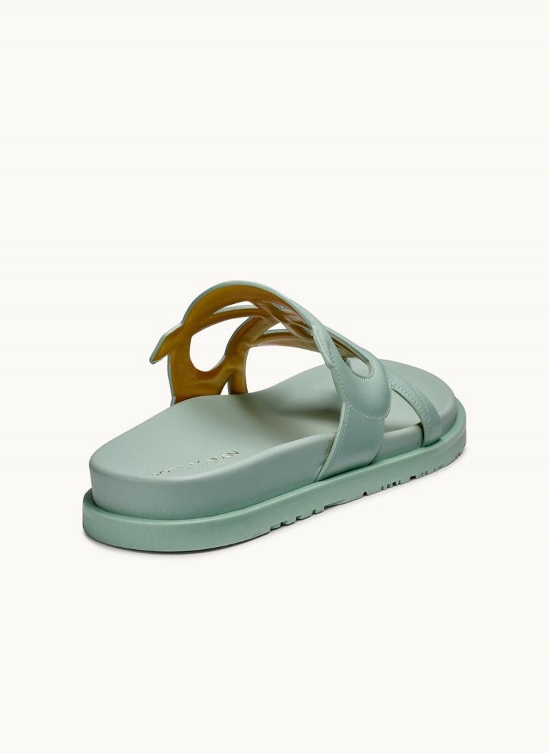 Donna Karan Hatsy Flat Sandals Green | NZ_DK82642