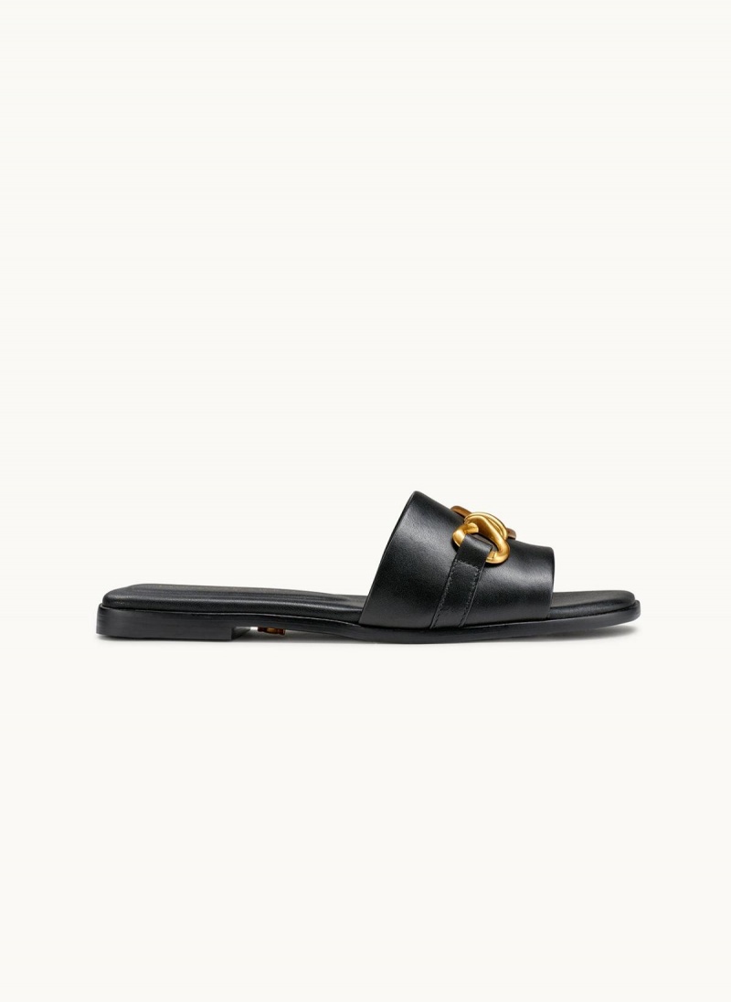 Donna Karan Haylen Flat Sandals Black | NZ_DK22603