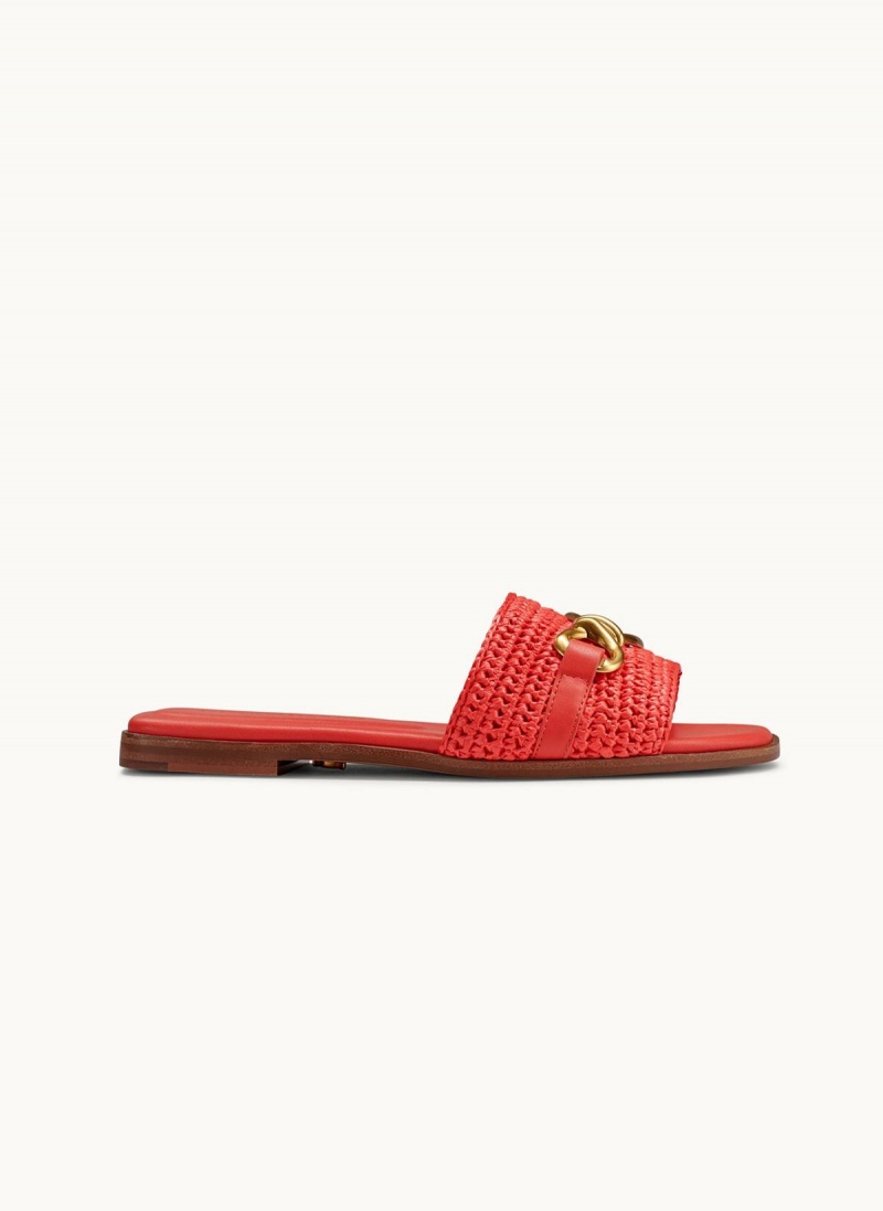 Donna Karan Haylen Flat Sandals Red | NZ_DK89295