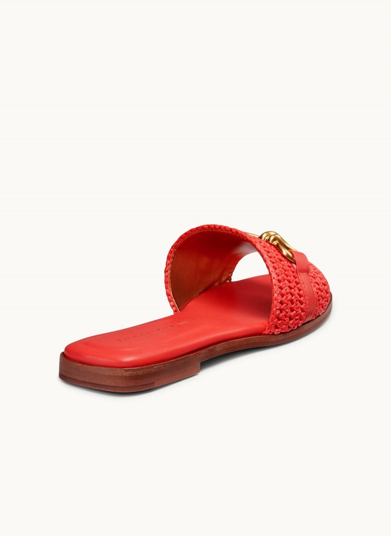 Donna Karan Haylen Flat Sandals Red | NZ_DK89295