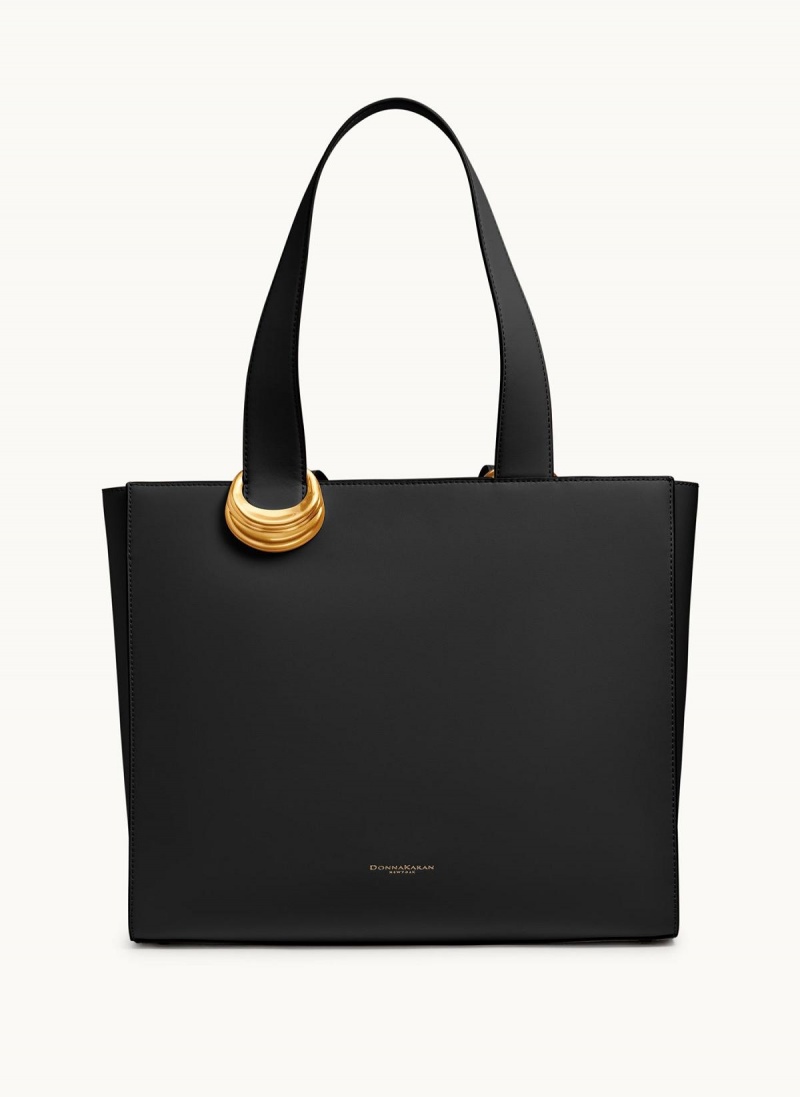 Donna Karan Hewlett Tote Bag Black / Gold | NZ_DK60189