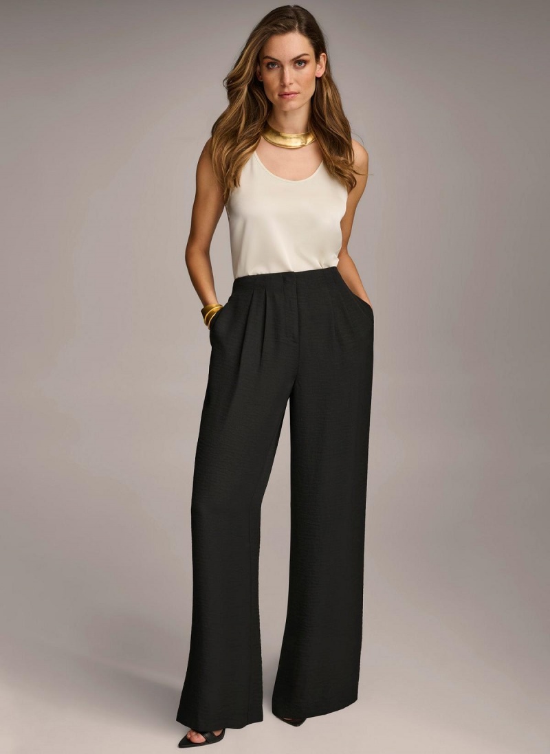 Donna Karan High Waisted Pants Black | NZ_DK35533