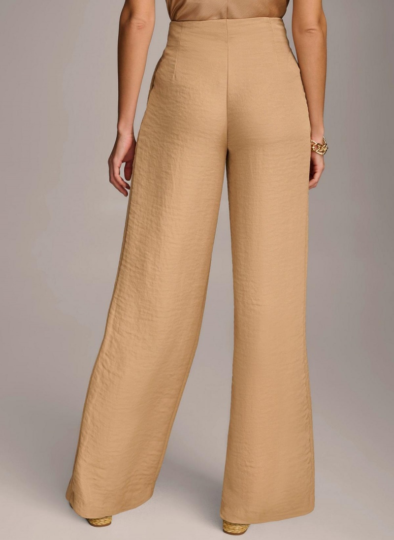 Donna Karan High Waisted Pants Brown | NZ_DK44415