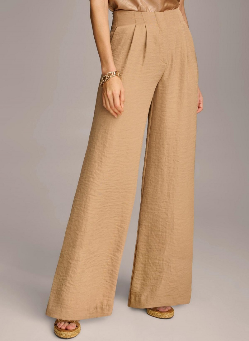 Donna Karan High Waisted Pants Brown | NZ_DK44415