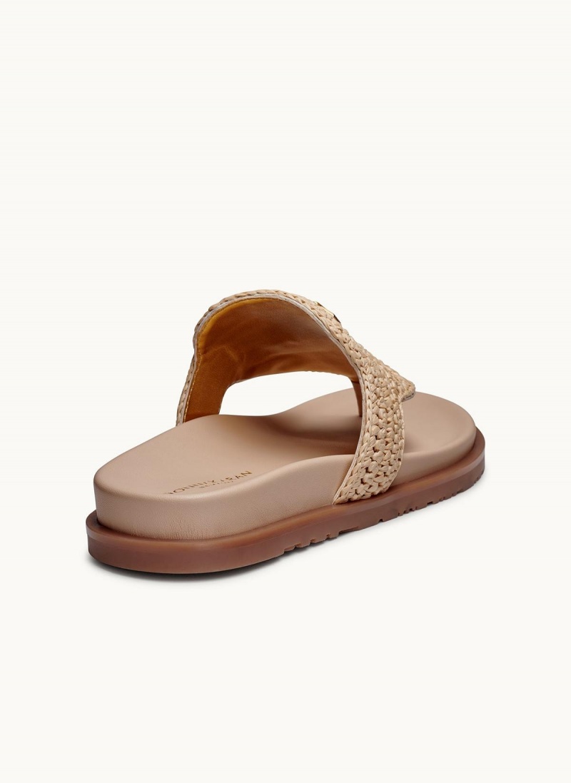 Donna Karan Hira Flat Sandals Beige / Beige | NZ_DK91241