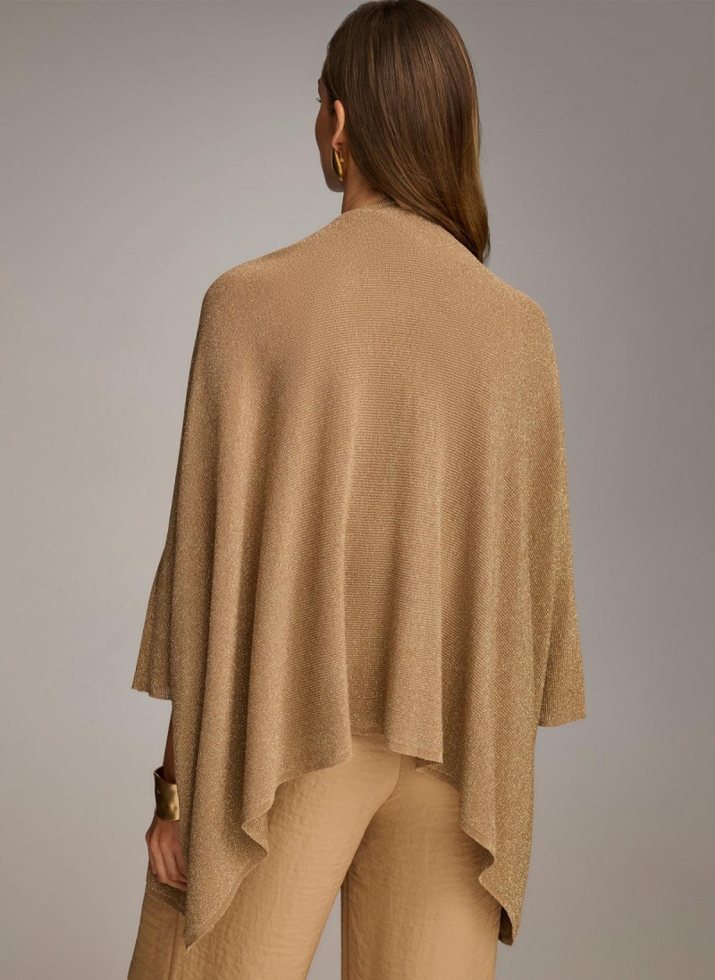 Donna Karan Lurex Cardigan Sweaters and Tops Gold | NZ_DK12935