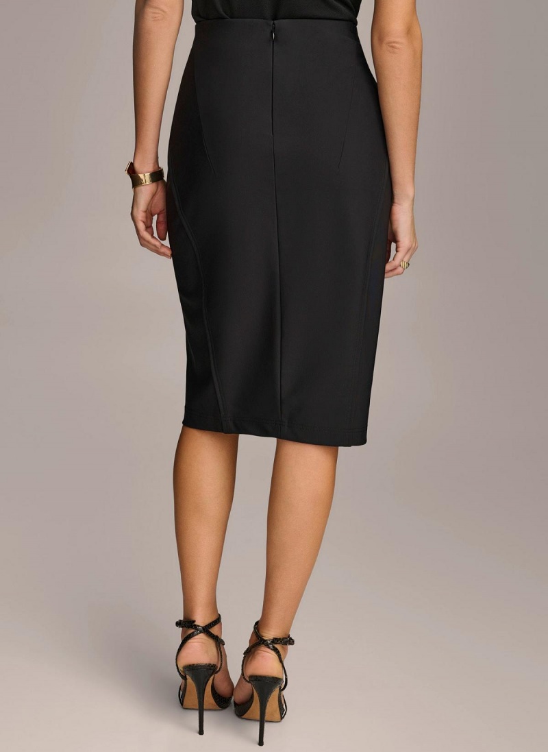 Donna Karan Midi Pencil Skirt Black | NZ_DK79411