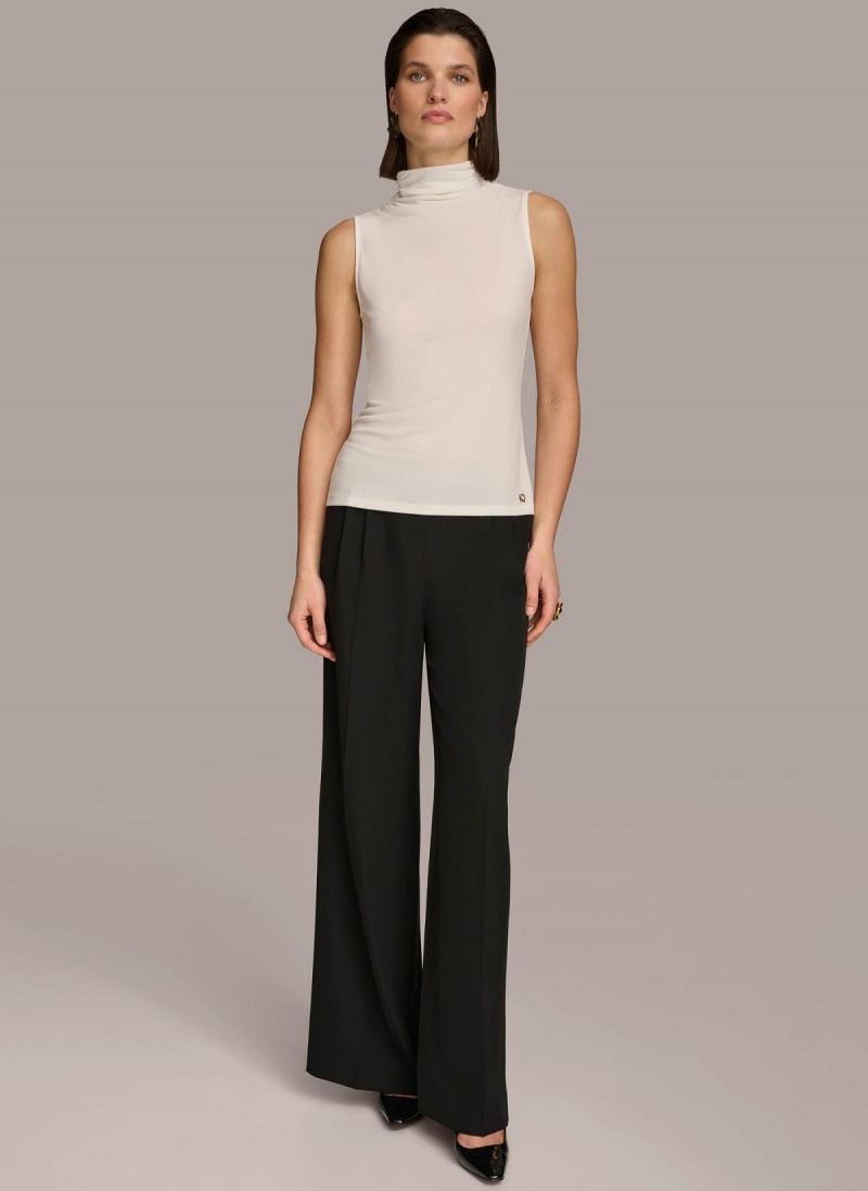 Donna Karan Mockneck Sweaters and Tops Cream | NZ_DK68656