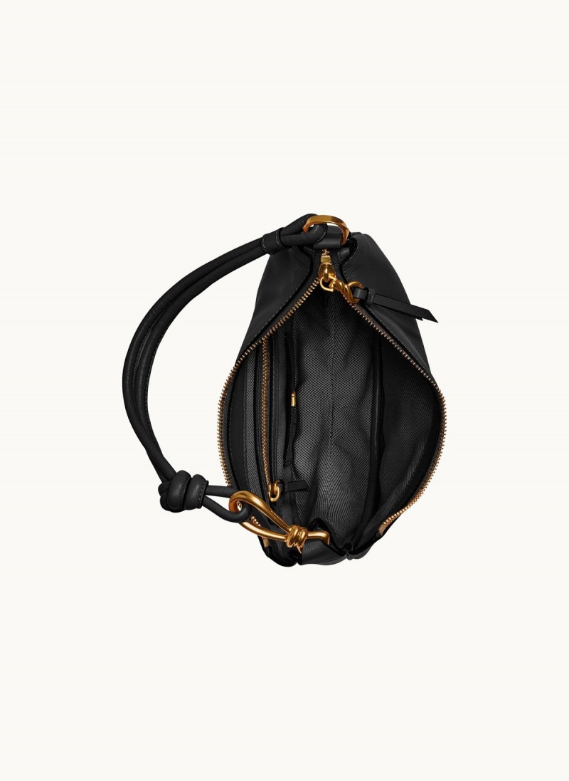 Donna Karan Roslyn Small Hobo Bag Black / Gold | NZ_DK86813