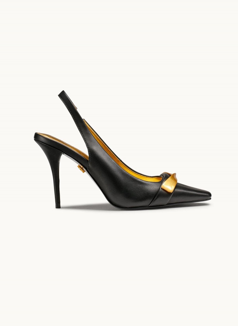 Donna Karan Sayer Slingback Heels Black | NZ_DK62913