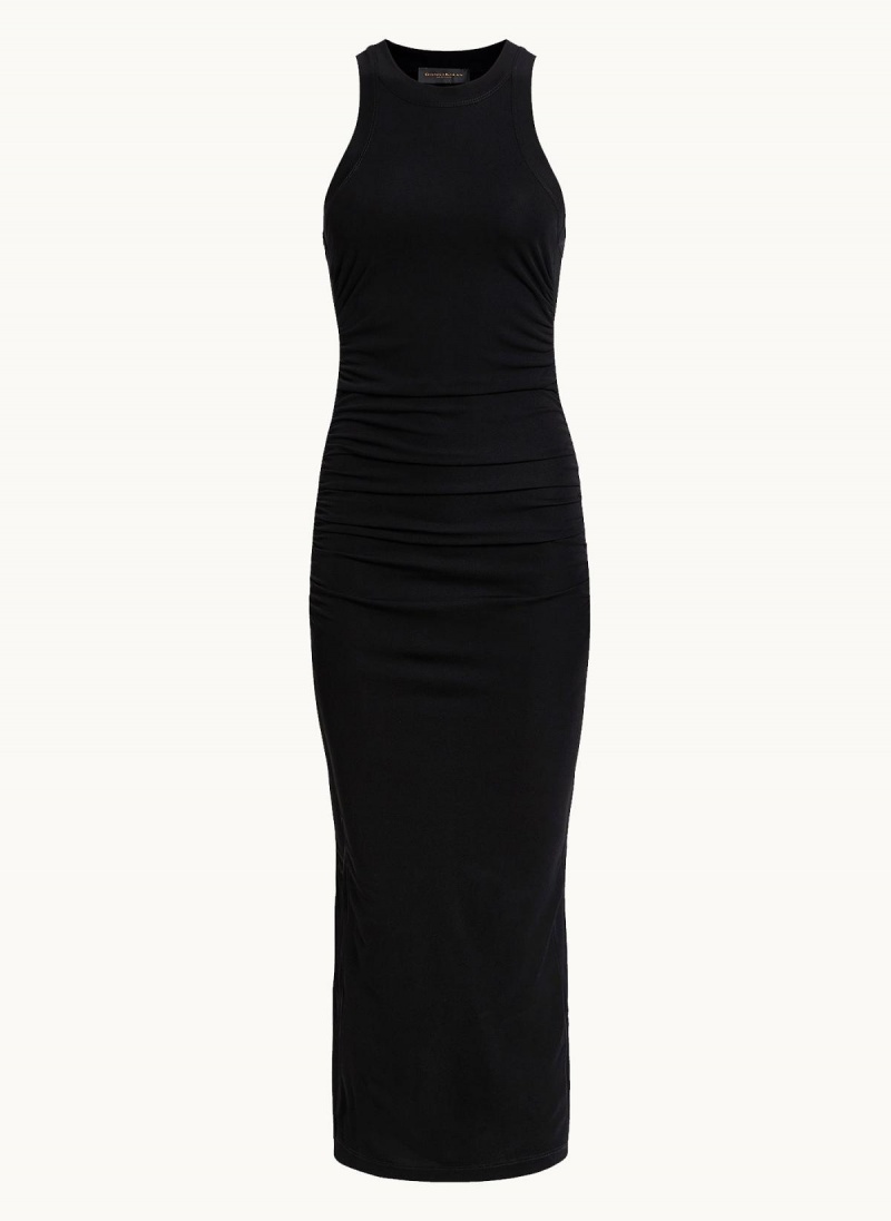 Donna Karan Sleeveless Ruched Dress Black | NZ_DK14988