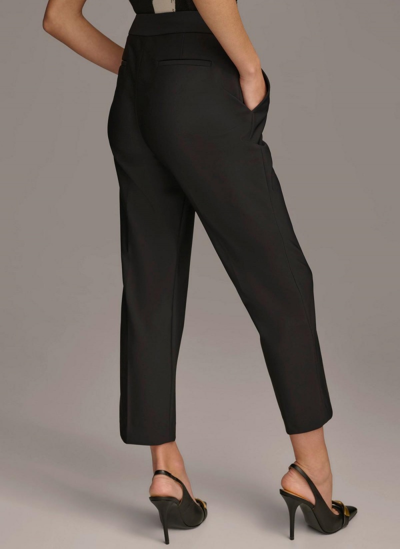 Donna Karan Slim Leg Ankle Length Pants Black | NZ_DK23673