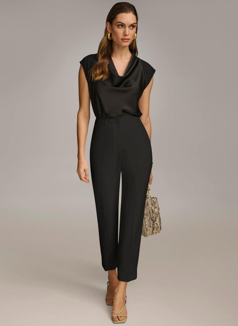 Donna Karan Slim Leg Pants Black | NZ_DK49823