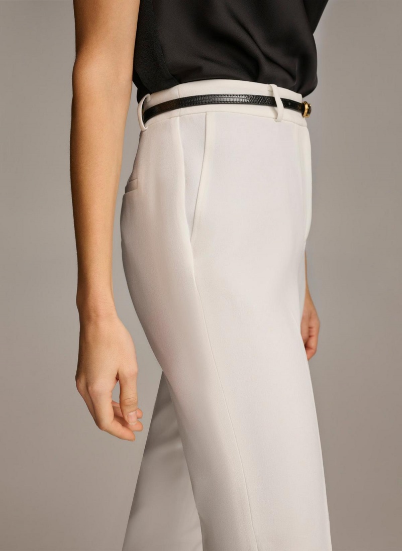 Donna Karan Straight With Belt Pants White | NZ_DK25184