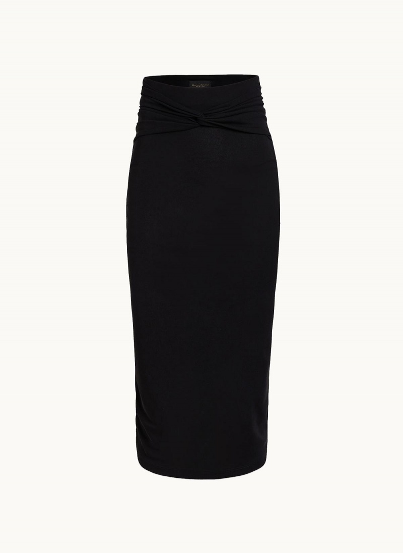 Donna Karan Twist Waist Skirt Black | NZ_DK69153