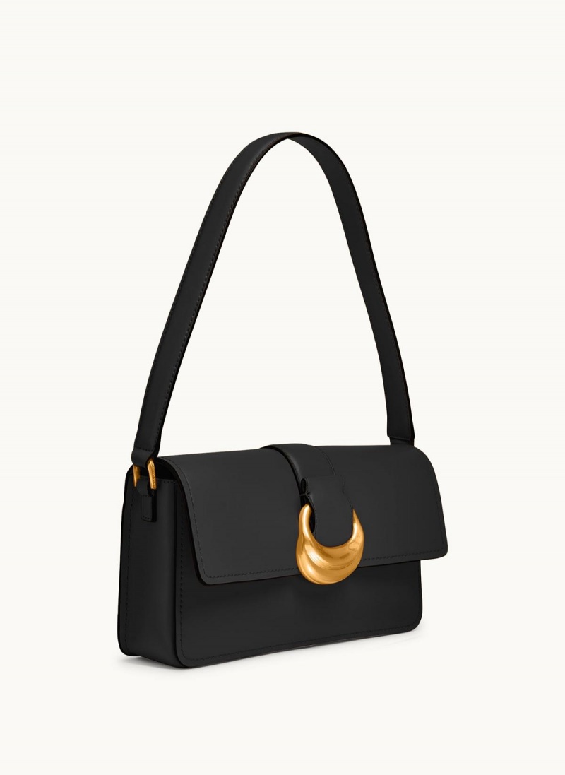 Donna Karan Valley Stream Shoulder Bag Black / Gold | NZ_DK38169