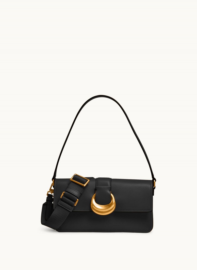 Donna Karan Valley Stream Shoulder Bag Black / Gold | NZ_DK38169